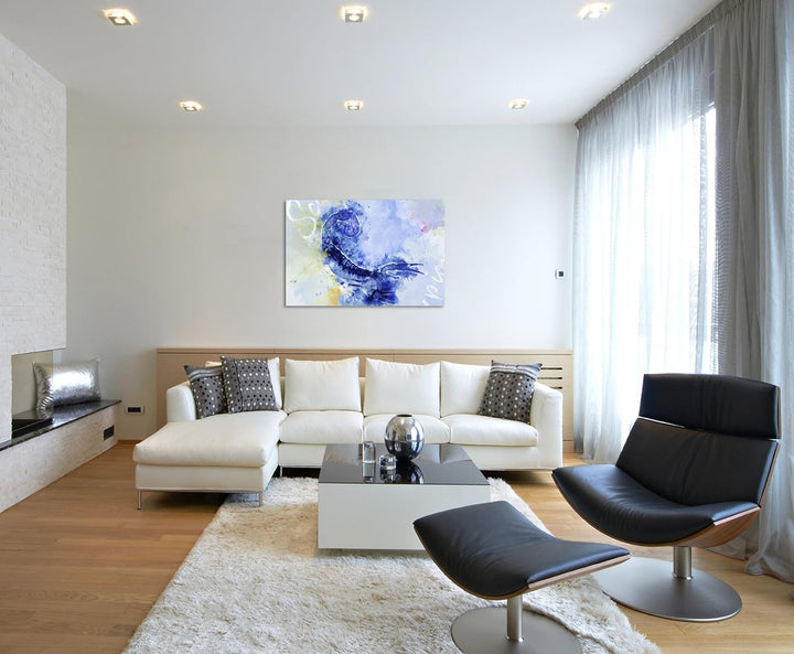 Paul Sinus Art Bild Leinwand 120x80cm Skorpion im Angriffsmodus mit Kalligraphie, 120x80cm