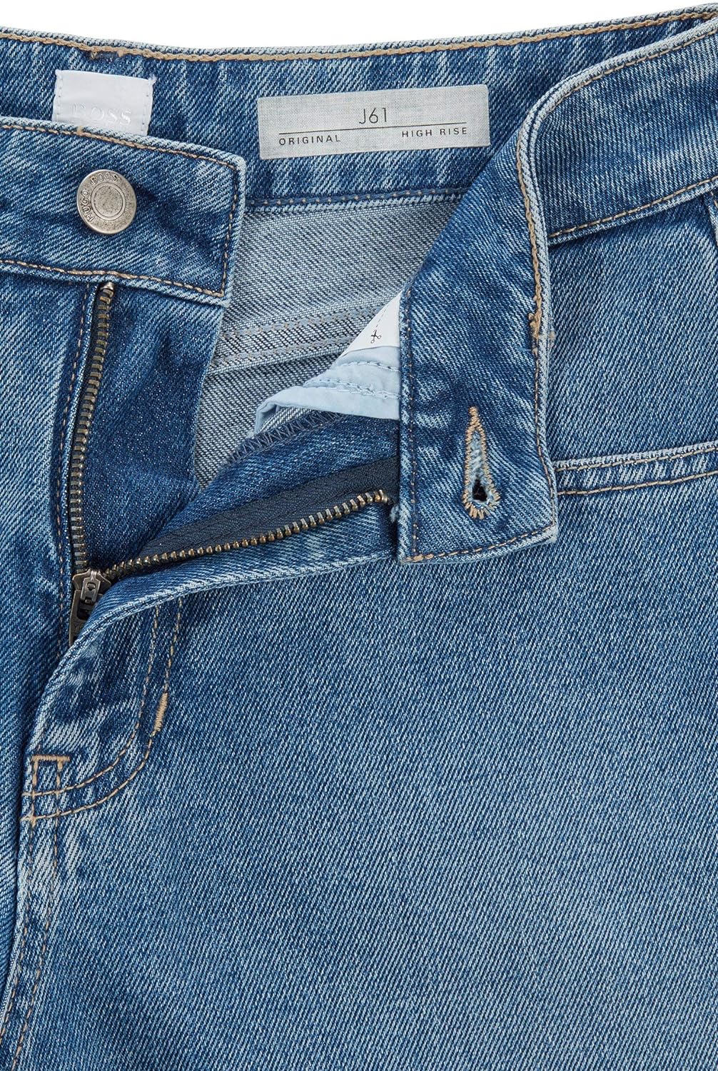 BOSS Relaxed-Fit Shorts J21 Oceanside Balcony aus komfortablem Stretch-Denim blau 432 (28)