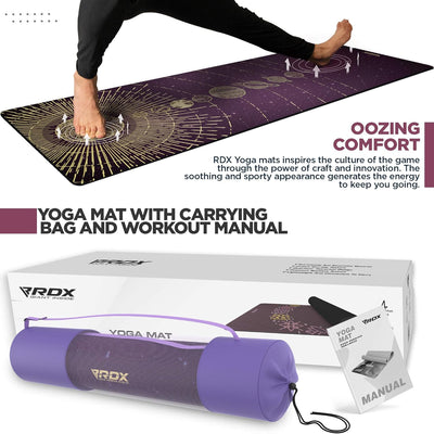 RDX Yogamatte PU 6mm Rutschfest Gymnastikmatte Pilatesmatte REACH RoHS Konform 6P Gummi Übungsmatte