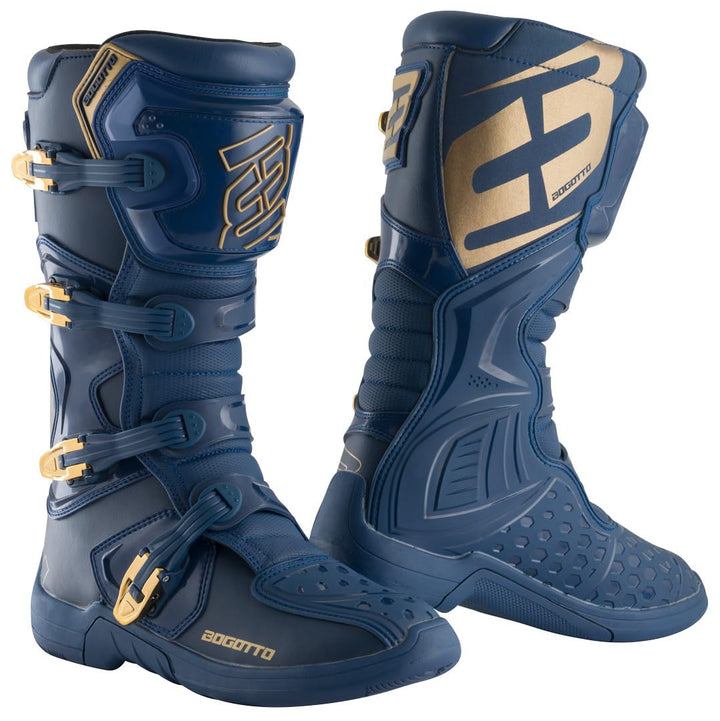 Bogotto MX-5 Motocross Stiefel, blau/gold, 43, 43 EU