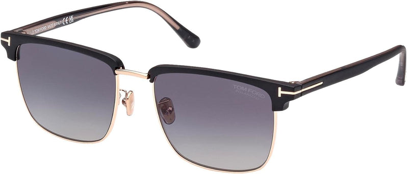 Tom Ford Sonnenbrillen HUDSON-02 FT 0997-H Matte Black/Grey Brown Shaded 55/18/145 Herren