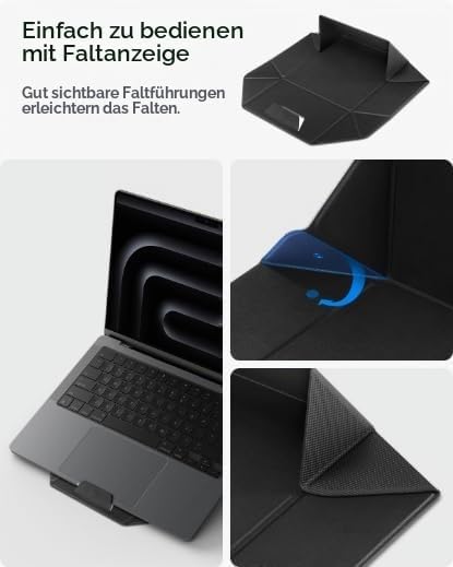 Spigen Slim Fold Laptop Ständer &amp;Vertikal Dock, Ergonomischer, Ultraflacher und Tragbarer Notebook-S