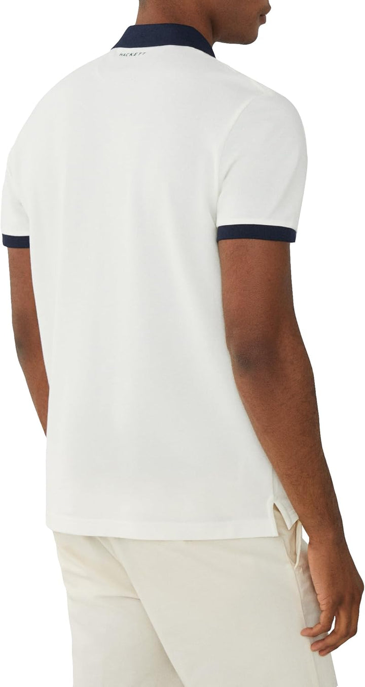 Hackett London Herren Heritage Panel Polo Polohemd XXL White (White), XXL White (White)