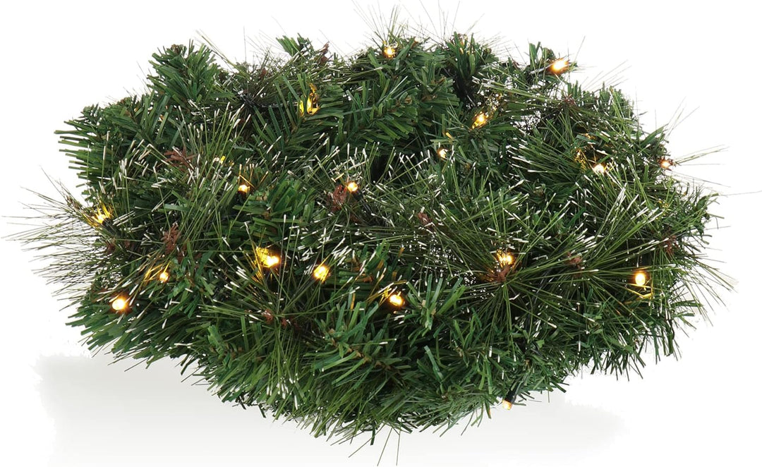 COM-FOUR® LED Türkranz Weihnachten - Adventskranz mit LED-Beleuchtung - tolle Weihnachtsdeko - 30 wa