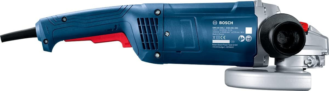 Bosch Professional Winkelschleifer GWS 20-230 J (2.000 Watt, inkl. Zusatzhandgriff, Aufnahmeflansch,