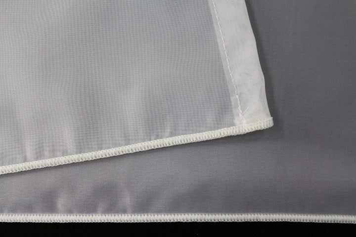 EASYHomefashion Fertiggardine nach Mass Voile Store weiss, massgefertigt, halbtransparent mit FLACHF