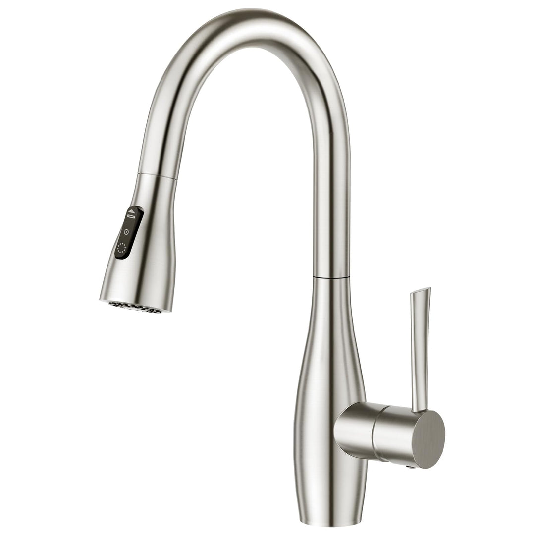 CREA Wasserhahn Küche mit 3 Funktionen Brause, Küchenarmatur mit Ausziehbarer Brause, 360° Drehbar M