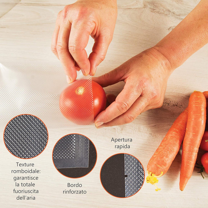Sofidream Vakuumbeutel für Lebensmittel – 50 geprägte Umschläge x Sous Vide, Rezeptbuch eBook und Pe