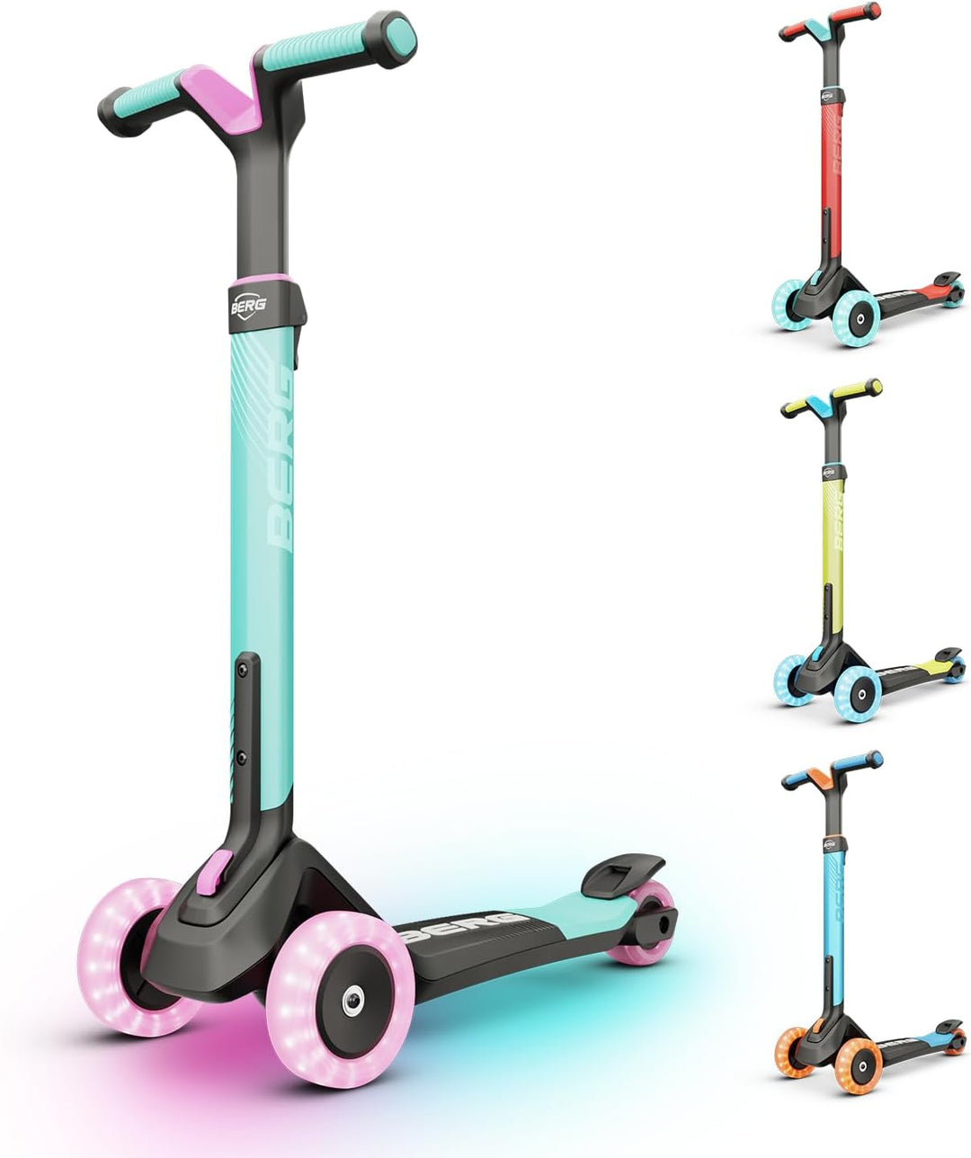 BERG Nexo Kinderroller Kinderscooter faltbar ab 2 Jahre | Höhenverstellbarer Tretroller Scooter | Dr
