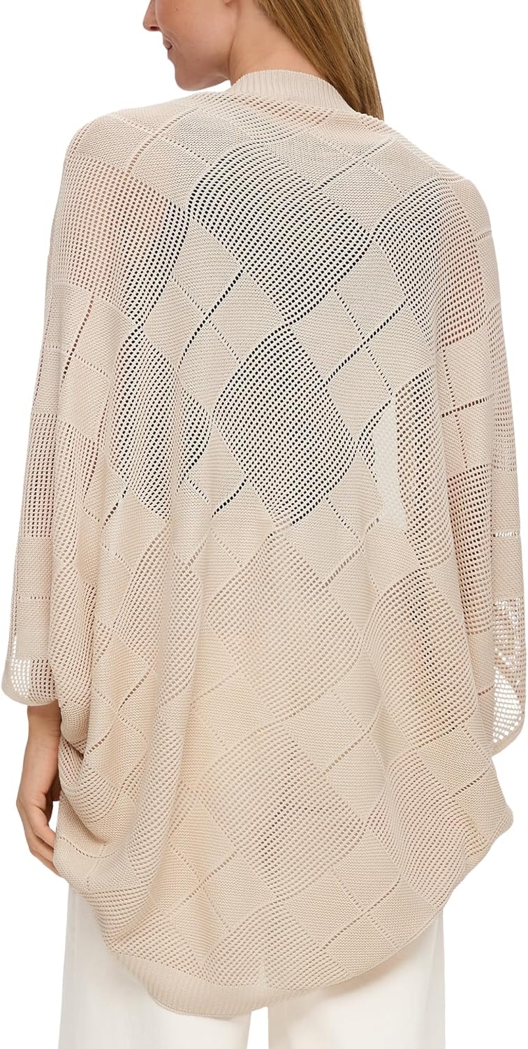 s.Oliver Damen Poncho, Einheitsgröße beige 8105