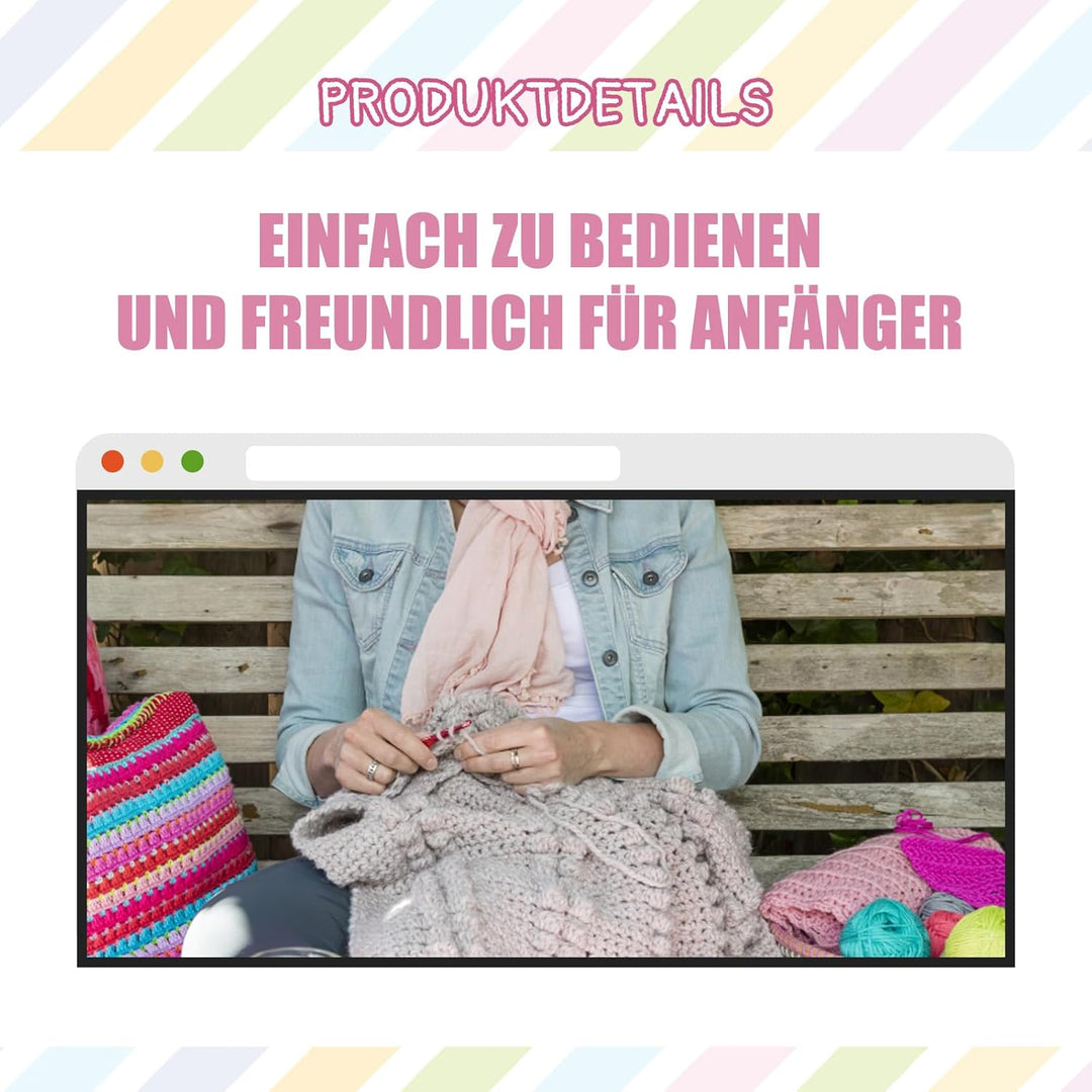 ZexJpr Häkelset Für Anfänger, Crochet Set, Stricken für Anfänger, DIY Häkeln Kit Mit Biene, Hase Und