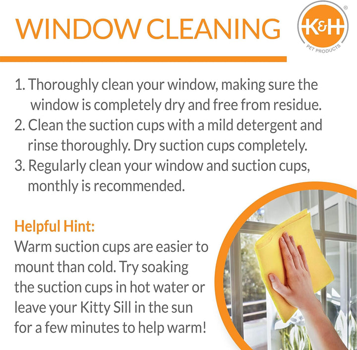 K&amp;H 779090 Haustierprodukte, EZ Kitty Sill Deluxe mit Polster, luxuriöses Fenster-Katzenbett