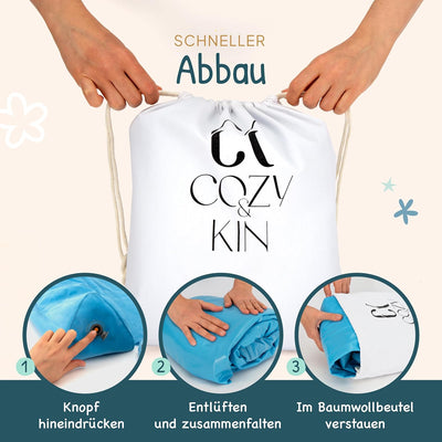 Cozy&Kin® Aufblasbarer Rausfallschutz Bett Kinder, 3-Seiten-Schutz | Bettgitter, Bettschutzgitter fü