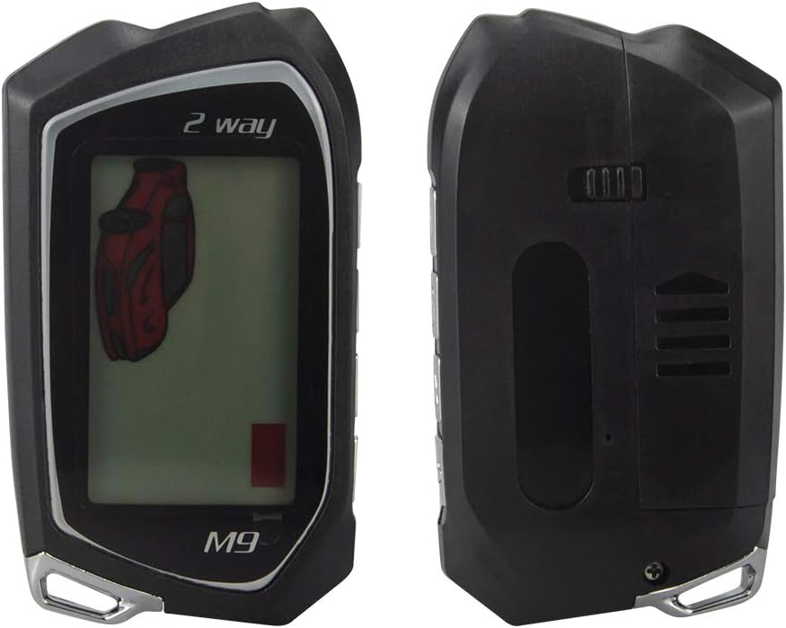 Easyguard 2-Wege-Auto-Alarmanlage EC201-M9 mit 4,4 cm grossem LCD-Pager-Display, Fernstarter, Turbo-