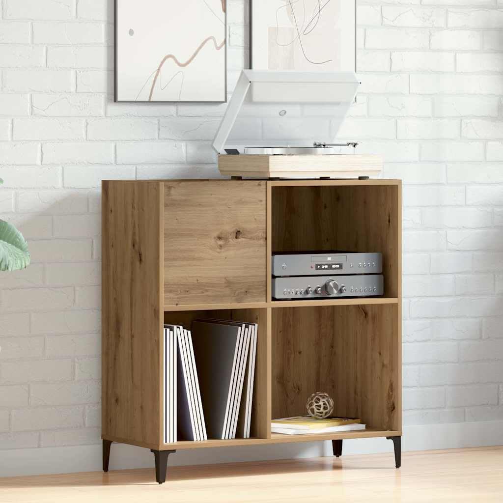vidaXL Plattenschrank Artisan-Eiche 84,5 x 38 x 89 cm Holzwerkstoff Vinylschrank LP-Schrank Schallpl