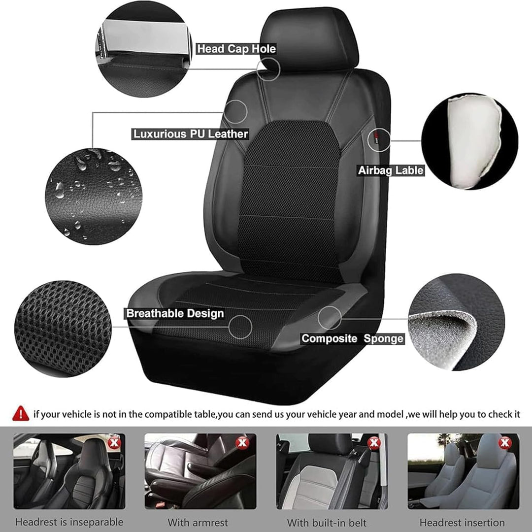 Autositzbezüge Für Dacia Duster 2000-2014 2015 2016 2017 2018 2019 2020 2021 2022 2023 2024，Leder Au