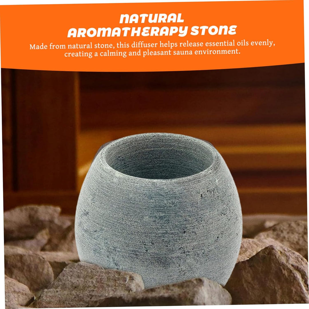 Saunazubehör, 7, 6 cm grosser natürlicher Aromatherapie-Steindiffusor für ätherische Öle, entspannen