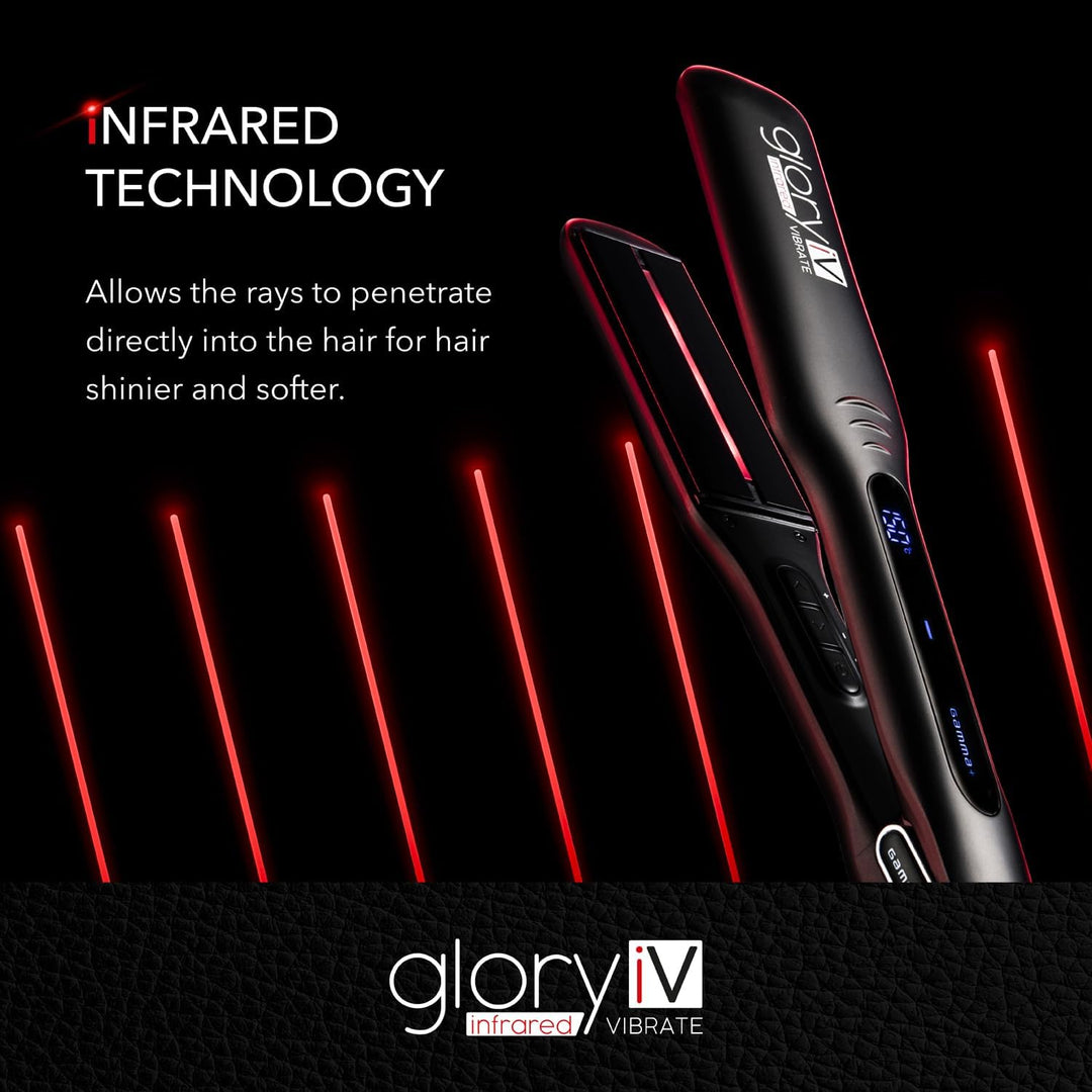 GAMMA+ Professionelles Vibrations-Infrarot-Haarglätteisen Glory iV, extra grosse Platten aus Keramik