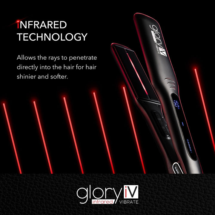 GAMMA+ Professionelles Vibrations-Infrarot-Haarglätteisen Glory iV, extra grosse Platten aus Keramik