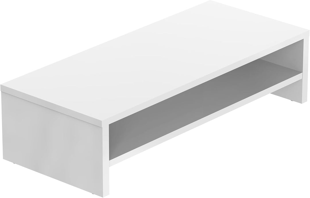 FITUEYES Monitorständer mit 2 Ebenen, 54 x 25,5 cm, Grosser Computer-Laptop-Ständer mit Stauraum für