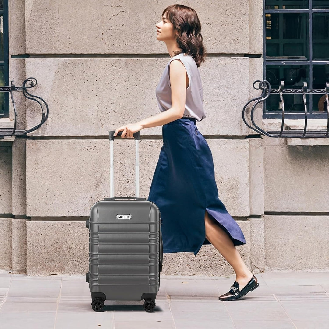 MoFut Koffer, Handgepäck Koffer, Hartschalenkoffer Trolley Rollkoffer Suitcase, Reisekoffer mit Roll