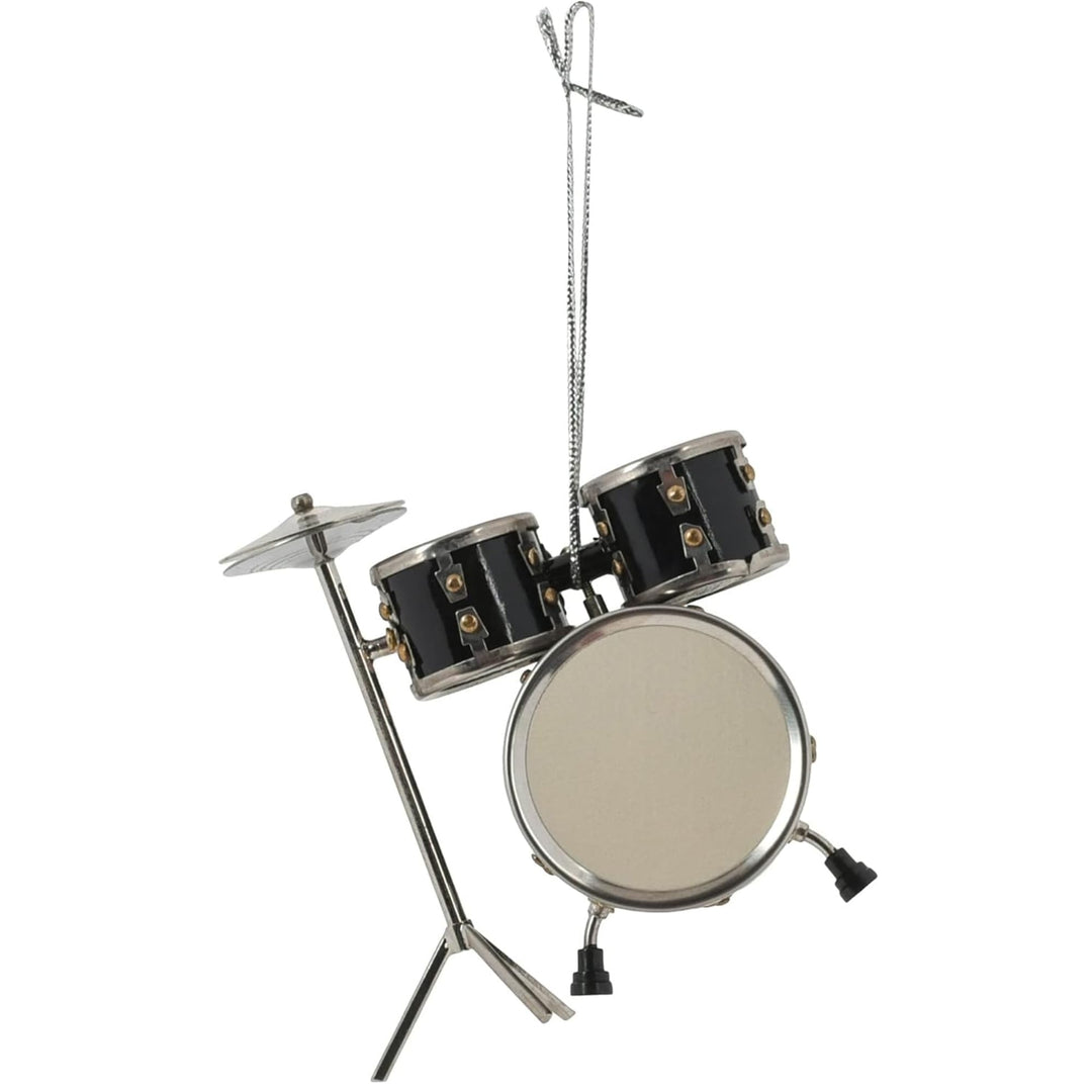 Schwarzes Trommel-Set zum Aufhängen, Ornament, Musikinstrument, Ornament, 8,9 cm
