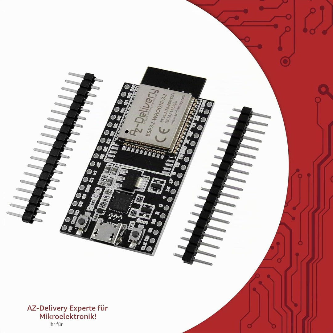 AZDelivery 5er Set ESP32 Dev Kit C V4 NodeMCU WLAN/WiFi Development Board unverlötet kompatibel mit