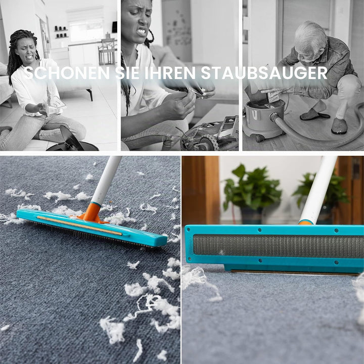 Teppichrechen-Teppich Haarentfernungswerkzeug-Teppichrechen zum Flusen Teppichschaber Bürste Teppich