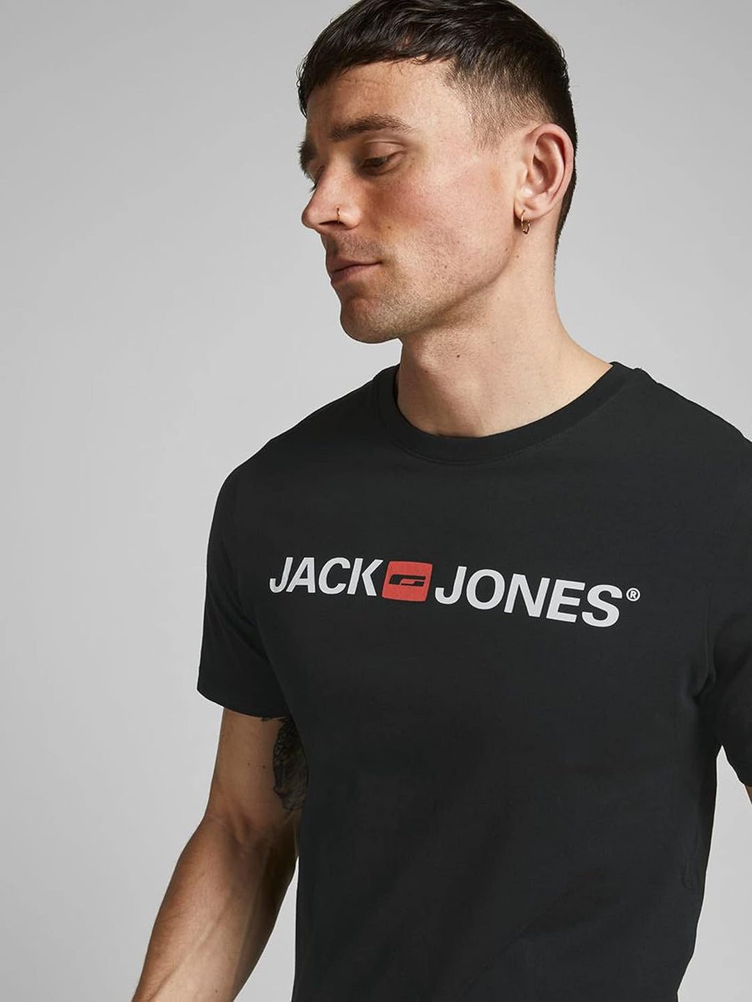 JACK & JONES Herren Shirts T-Shirts Logo Tee Crew Neck 3er Pack XS - Black / Black / Black, XS - Bla