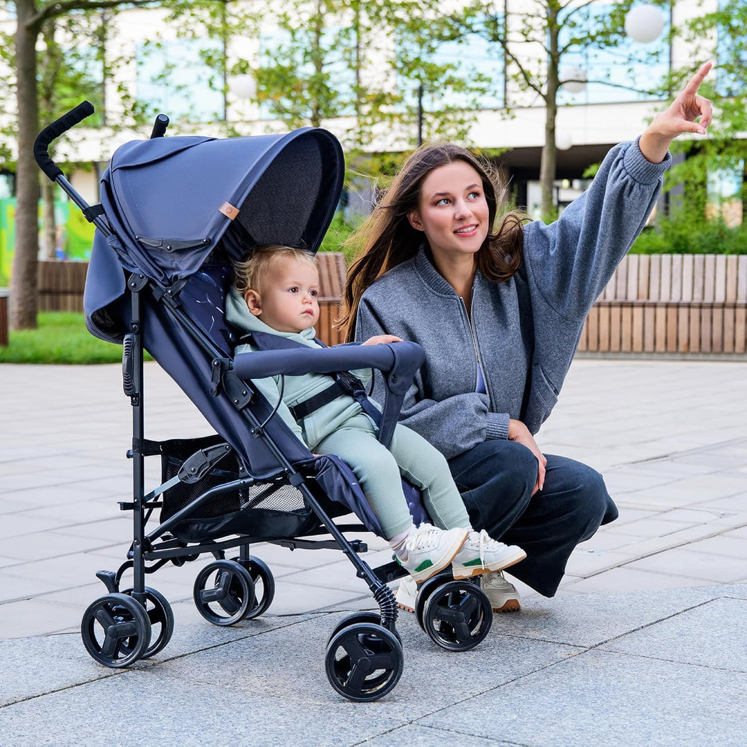 LIONELO Elia Buggy Klein Zusammenklappbar Kinderwagen Bis 15 Kg, Rücken Und Fussstützenverstellung H