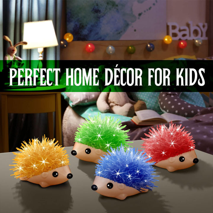Dr. Daz Igel Kristalle Züchten - Kristall Zucht Hedgehog, 4 Stück - Experimente für Kinder ab 6 7 8