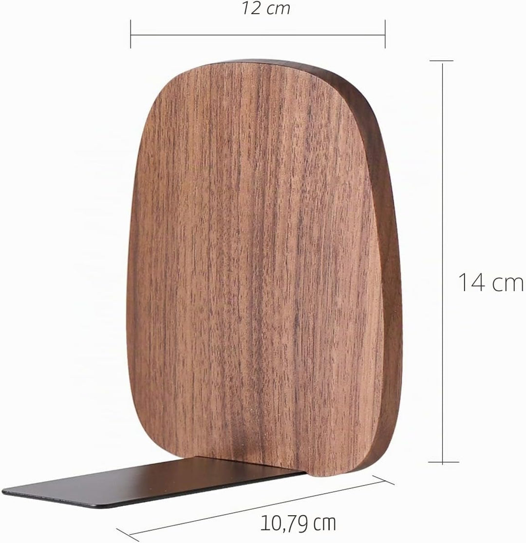 Muso Wood Buchstütze, Buchstützen aus Holz Buchhalter für Regale Dekorative Bücherstützen Buchhalter