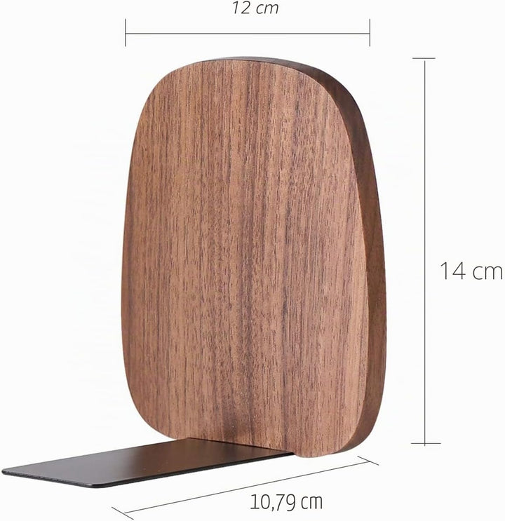 Muso Wood Buchstütze, Buchstützen aus Holz Buchhalter für Regale Dekorative Bücherstützen Buchhalter