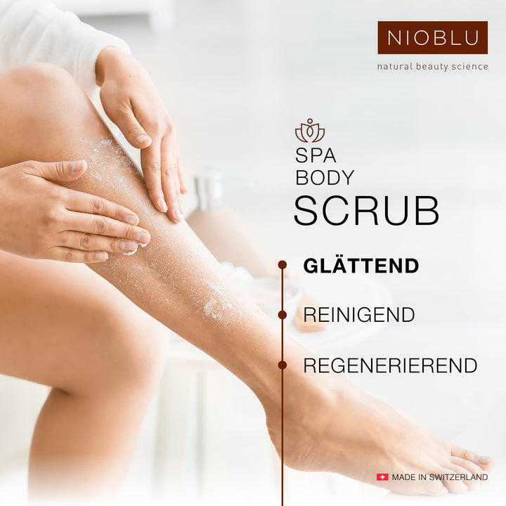 Spa Körperpeeling 200 ml – Glättend, Reinigend, Regenerierend – Mit Schweizer Alpensalz und Süssmand