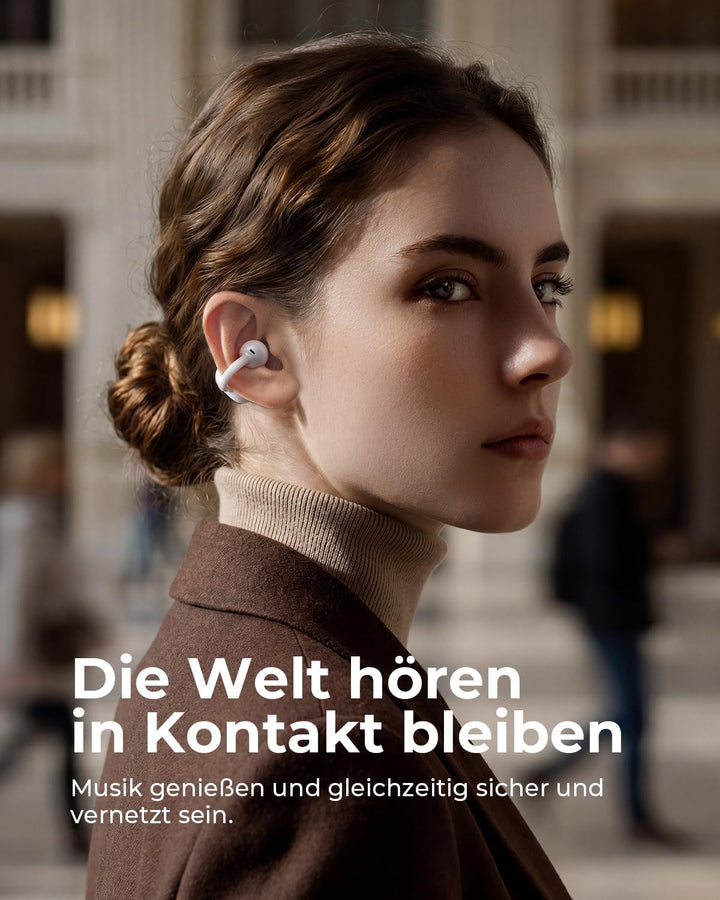 SANAG S6SUltra Open Ear Kopfhörer, Clip On Earbuds Kabellos Bluetooth 6.0, 42H Spielzeit, IP67 Wasse