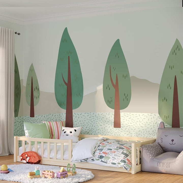 Bellabino Vere Bodenbett 90x200 cm, Massivholz Kiefer, Kleinkindbett, Natur | Montessori Kinderbett