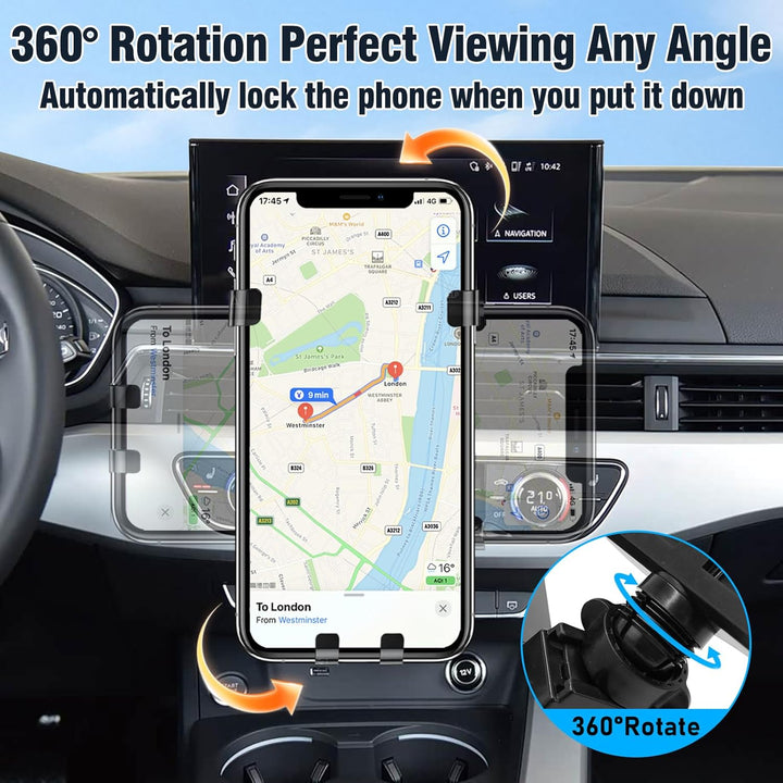 TTCR-II Kompatibel mit Audi A4 B9 / A5 F5 2017-2023 Handyhalterung, A4 B9 Smartphone Halter 360° Dre