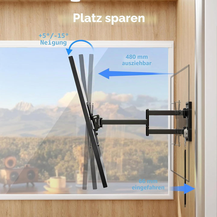 Suptek abschliessbare Wohnmobil-TV-Halterung für 13-43-Zoll-Fernseher Vollbewegliche, abschliessbare