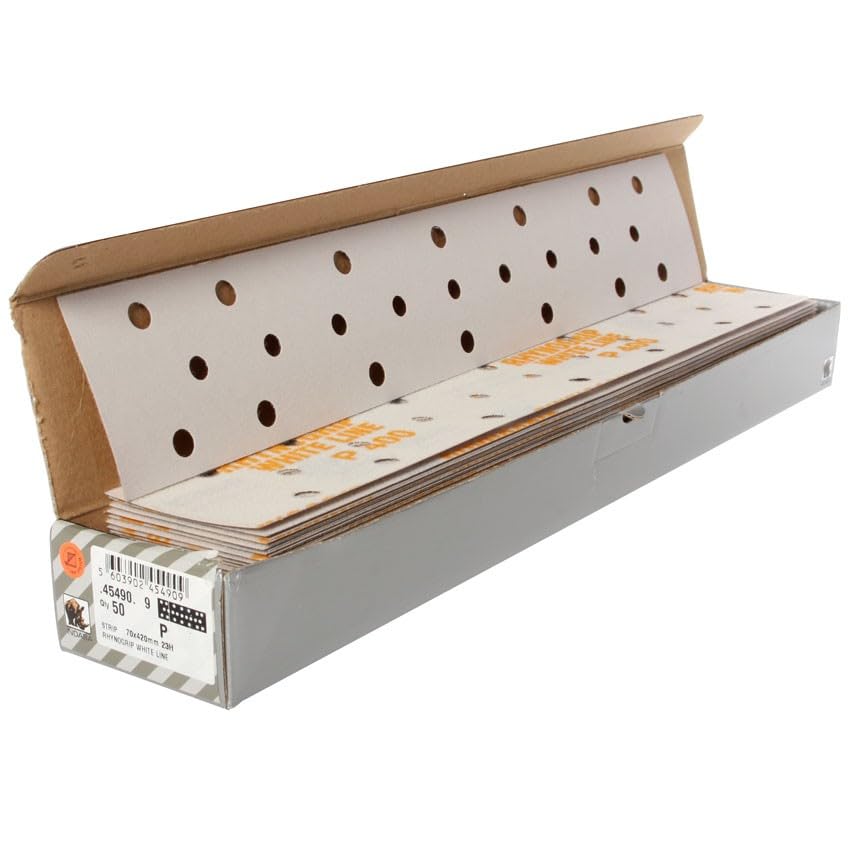 70 x 420 mm 23H INDASA WHITELINE Schleifstreifen mit Klett diverse Körnungen zur Auswahl (50 Schleif