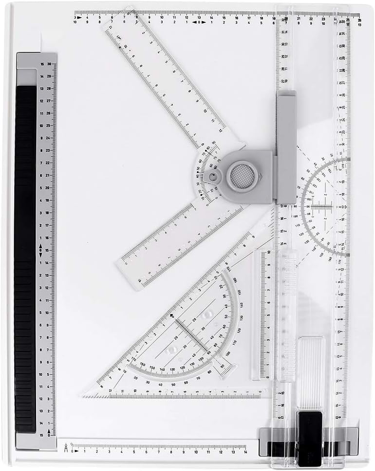 37 x 29 cm multifunktionales schnelles Zeichenbrett A4 tragbares Zeichenbrett mit klarem Grafikwinke