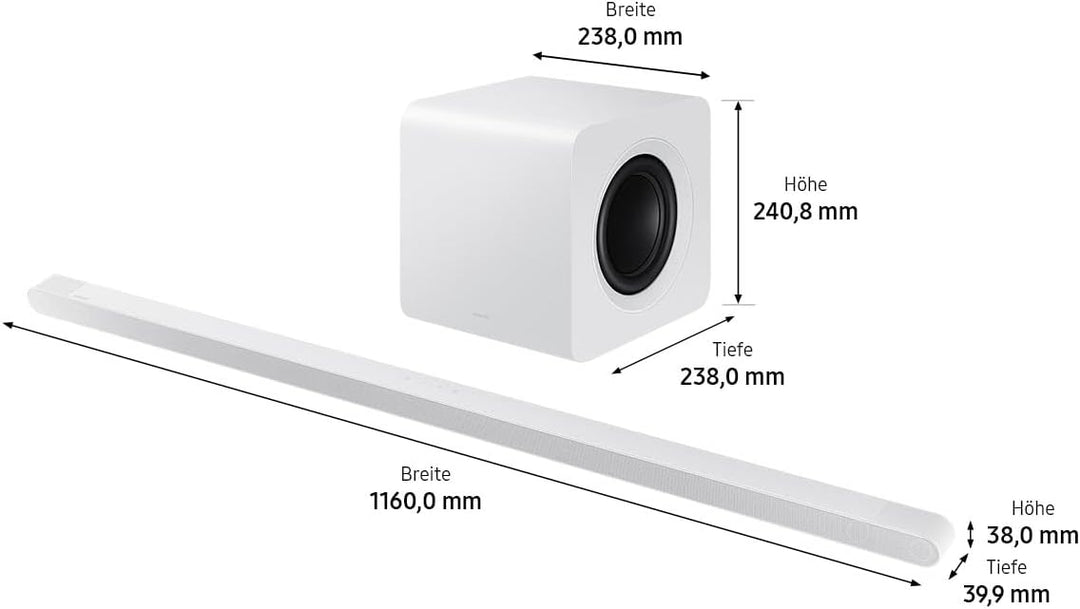 Samsung HW-S811GD 3.1-Kanal Ultra Slim Soundbar für TV-Geräte, Bluetooth-Lautsprecher mit ultraschla