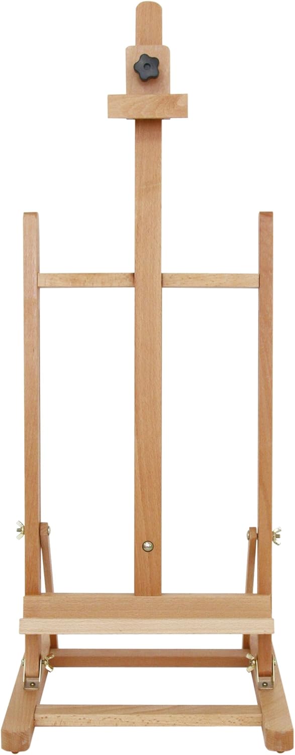 Paintersisters XXL Tischstaffelei T-70 aus Buche FSC® für Keilrahmen bis 70 cm, Sitzstaffelei, Malhö