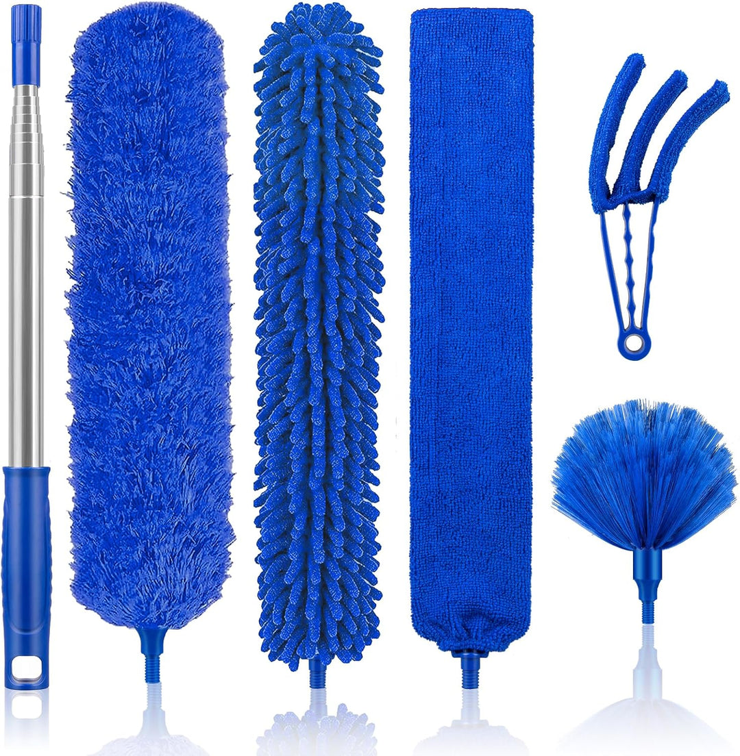 Staubwedel mit Verlängerungsstange, Mikrofaser-Deckenventilator, Spinnennetz-Staubwedel für hohe Dec