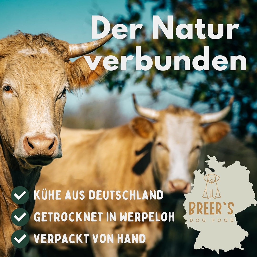 BREERs Getrocknete Rinderohren mit Muschel für Hunde 10 Kg aus eigener Deutscher Herstellung, Kauart