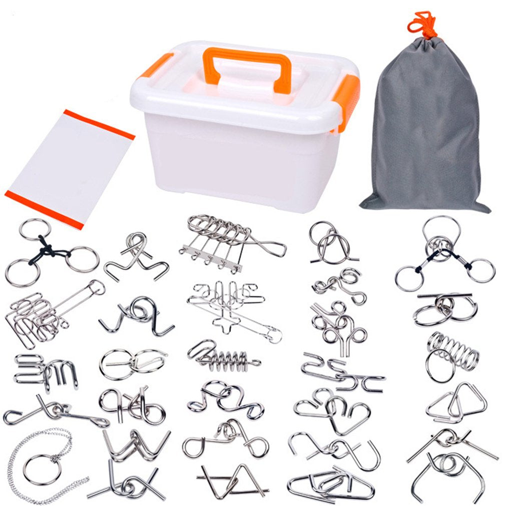 Gracelaza 30 Stück Entwirrung Puzzles Geduldspiele Set - Knobelspiele Kit - Magisches Spielzeug - De