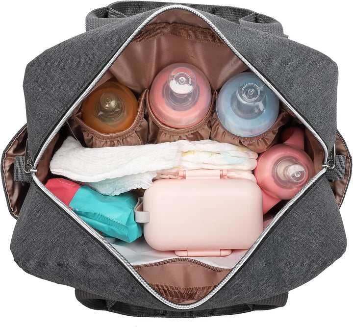 KONO Baby-Wickeltasche, stilvoll, für Mama und Papa, wandelbare Reisetasche mit isolierten Taschen D