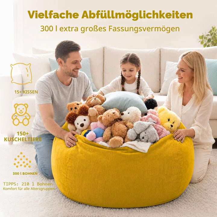 Nobildonna Sitzsackstuhl für Kinder und Erwachsene, nur Bezug (Keine Füllung) für Sofa-Stofftiere, 1