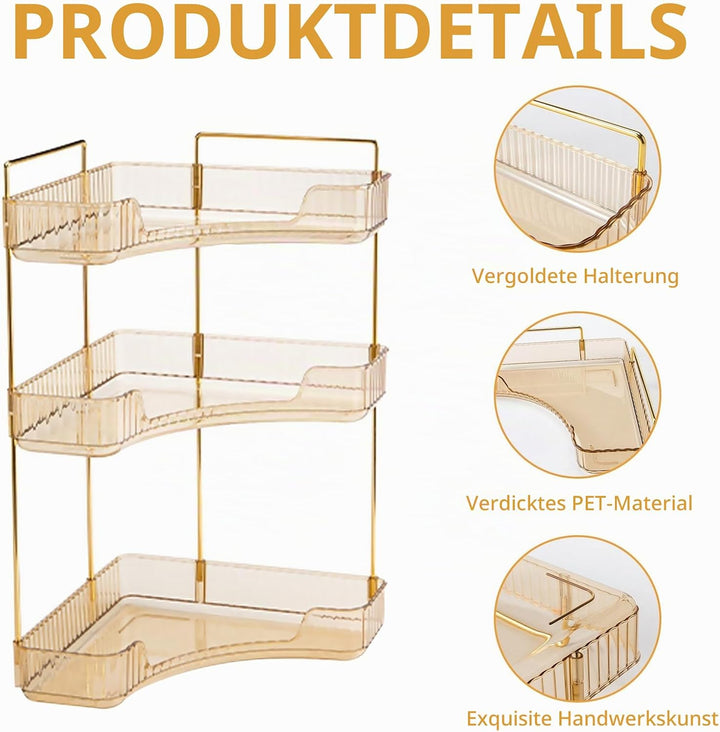 Make Up Organizer, Kosmetik Organizer Mit 3 Ebenen Grosse Kapazität Kosmetikorganiser Parfüm Duschge