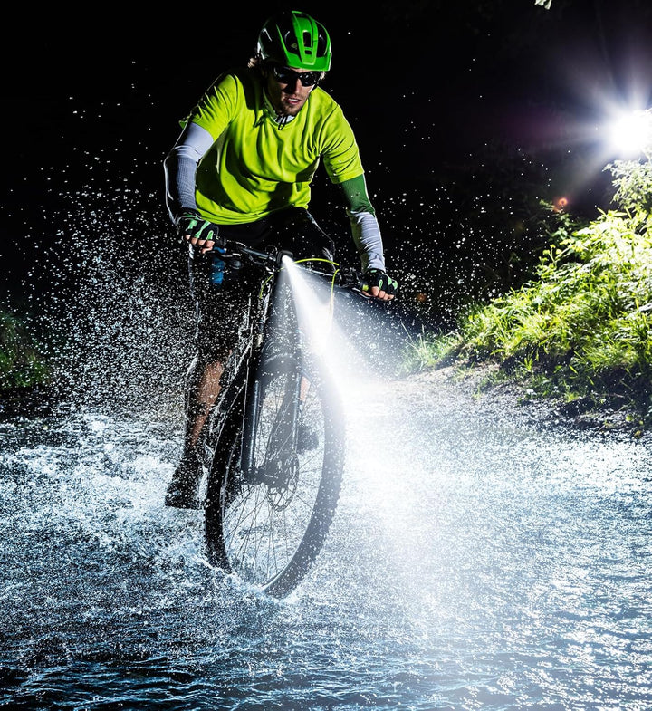 OnMeto Fahrradlicht vorne, IPX5 Wasserdicht Frontfahrrad Lampe Fahrrad licht，USB Type-C Wiederauflad
