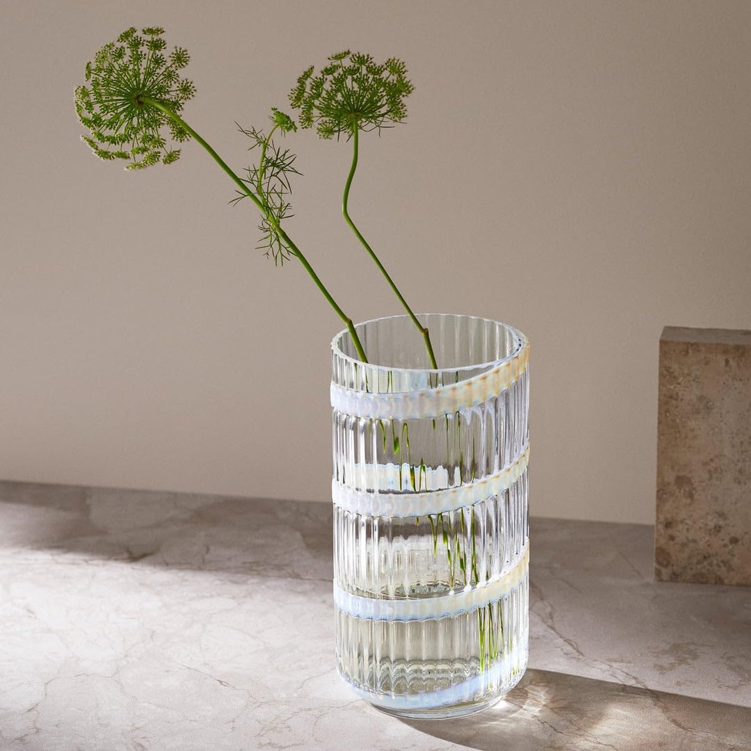 Lyngby Porcelæn Vase H25 cm Lyngby aus mundgeblasenem Glas Zeitloses Design, rot H25 cm Burgundy, H2